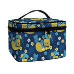 Hawaiian Tiki Pattern Print Travel Makeup Bag