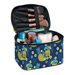Hawaiian Tiki Pattern Print Travel Makeup Bag