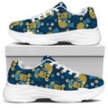 Hawaiian Tiki Pattern Print White Chunky Shoes