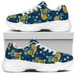 Hawaiian Tiki Pattern Print White Chunky Shoes