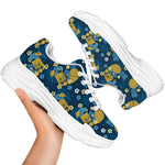 Hawaiian Tiki Pattern Print White Chunky Shoes