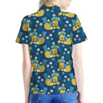 Hawaiian Tiki Pattern Print Women's Polo Shirt