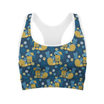 Hawaiian Tiki Pattern Print Women's Sports Bra