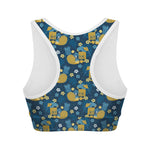 Hawaiian Tiki Pattern Print Women's Sports Bra