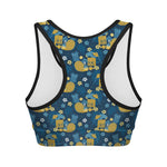 Hawaiian Tiki Pattern Print Women's Sports Bra