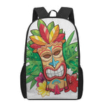 Hawaiian Tiki Print 17 Inch Backpack
