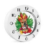 Hawaiian Tiki Print Alarm Clock