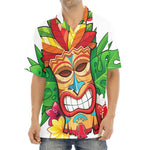 Hawaiian Tiki Print Aloha Shirt
