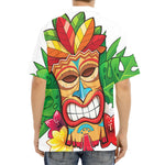 Hawaiian Tiki Print Aloha Shirt