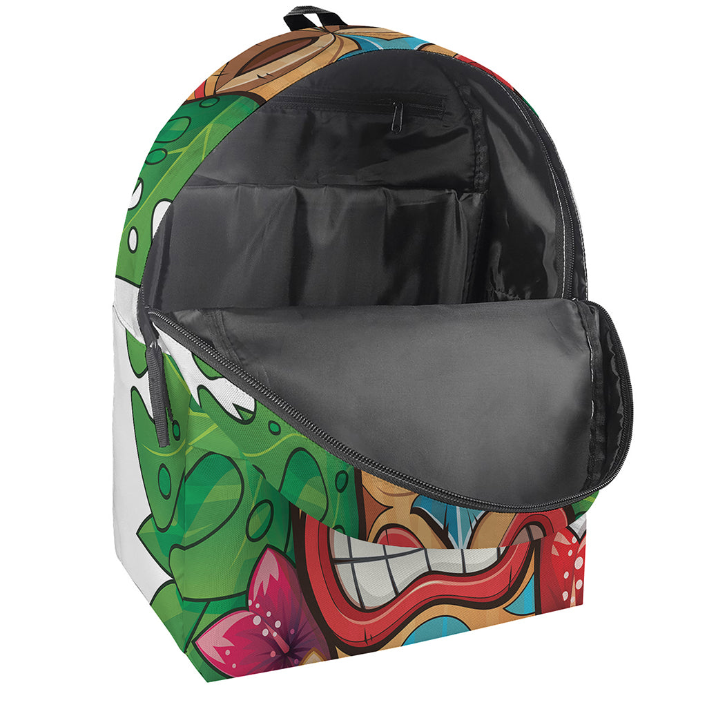 Hawaiian Tiki Print Backpack