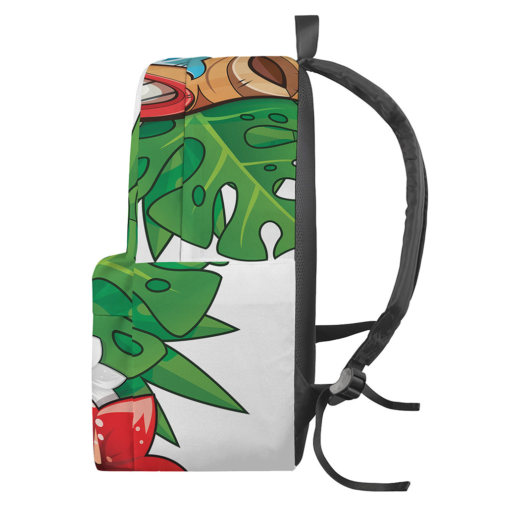 Hawaiian Tiki Print Backpack