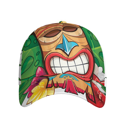 Hawaiian Tiki Print Baseball Cap