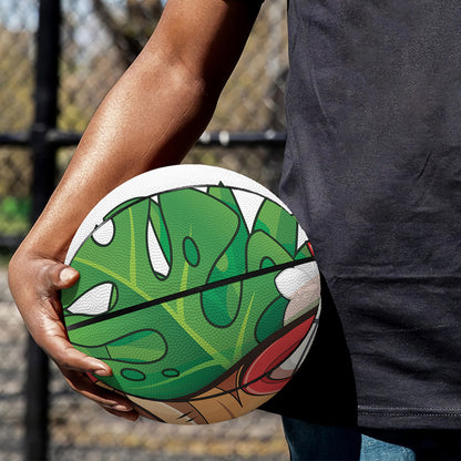 Hawaiian Tiki Print Basketball
