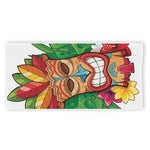 Hawaiian Tiki Print Beach Towel