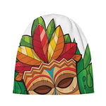 Hawaiian Tiki Print Beanie
