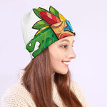 Hawaiian Tiki Print Beanie