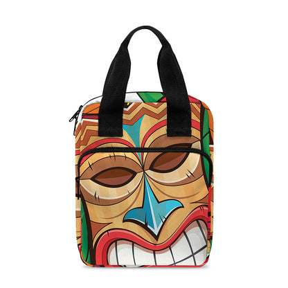 Hawaiian Tiki Print Bible Tote Bag