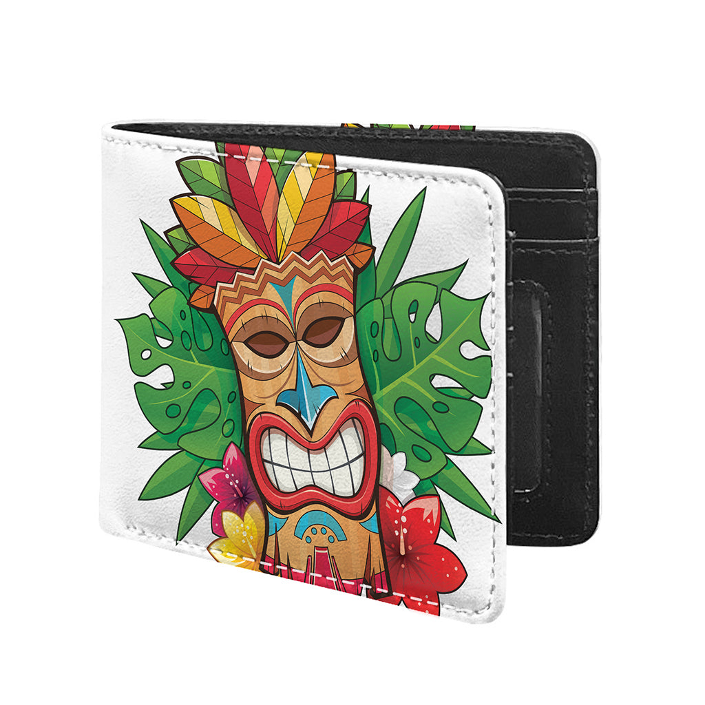 Hawaiian Tiki Print Bifold Wallet