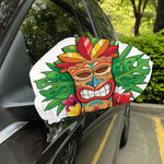 Hawaiian Tiki Print Car Side Mirror Covers