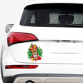 Hawaiian Tiki Print Car Sticker