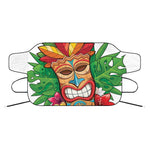 Hawaiian Tiki Print Car Windshield Snow Cover