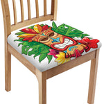 Hawaiian Tiki Print Chair Cushion Cover