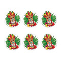 Hawaiian Tiki Print Coaster Set