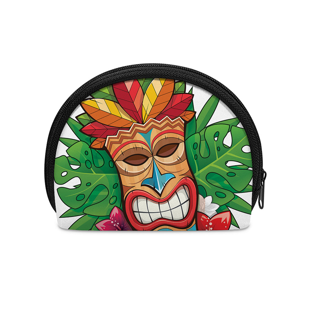 Hawaiian Tiki Print Coin Purse