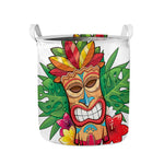 Hawaiian Tiki Print Collapsible Laundry Basket