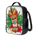 Hawaiian Tiki Print Crossbody Lunch Bag