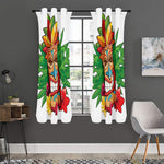 Hawaiian Tiki Print Curtain