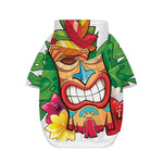 Hawaiian Tiki Print Dog Zip Up Hoodie
