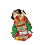 Hawaiian Tiki Print Dog Zip Up Jacket