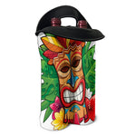 Hawaiian Tiki Print Double Neoprene Wine Tote