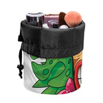 Hawaiian Tiki Print Drawstring Makeup Bag