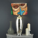 Hawaiian Tiki Print Drum Lamp Shade