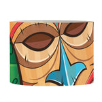 Hawaiian Tiki Print Drum Lamp Shade
