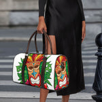Hawaiian Tiki Print Duffle Bag