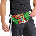 Hawaiian Tiki Print Fanny Pack