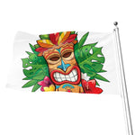 Hawaiian Tiki Print Flag
