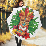 Hawaiian Tiki Print Foldable Umbrella