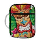 Hawaiian Tiki Print Front Pocket Bible Bag