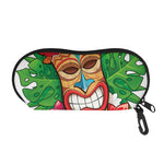 Hawaiian Tiki Print Glasses Case