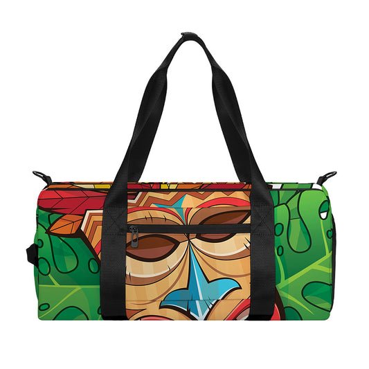 Hawaiian Tiki Print Gym Bag