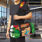 Hawaiian Tiki Print Gym Bag