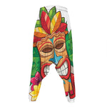 Hawaiian Tiki Print Hammer Pants