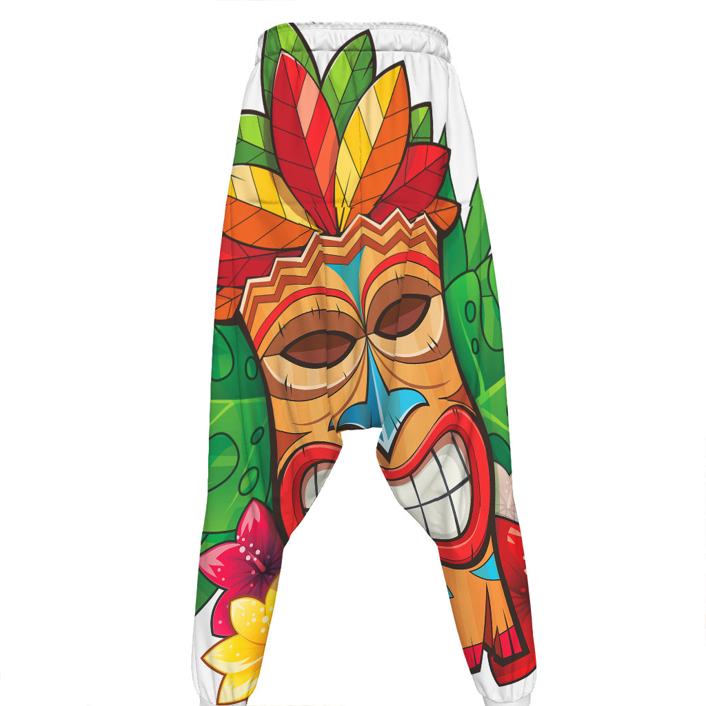 Hawaiian Tiki Print Hammer Pants