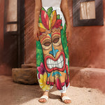 Hawaiian Tiki Print Harem Pants