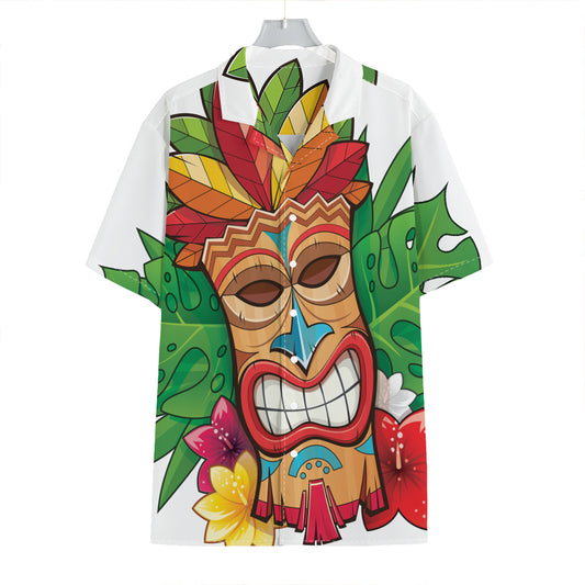 Hawaiian Tiki Print Hawaiian Shirt