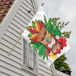 Hawaiian Tiki Print House Flag